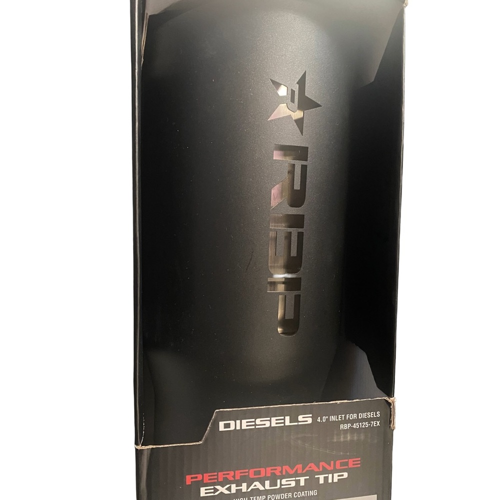 Diesel Truck 4” Performance Exhaust Tip Black Powdercoated Stainless Steel NEW